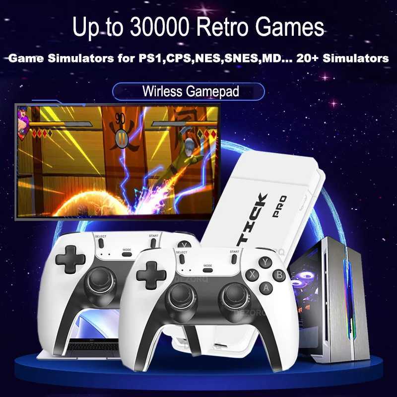 M15 Plus Mini Video Game Console Game Stick 4K 30000+Retro Gaming TV Handheld Game Console Dual Game Board HD Output Gaming Y241029
