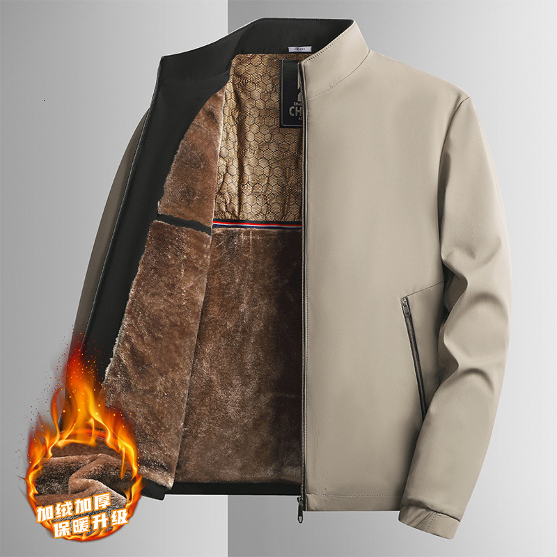 2024 new designer plush winter casual graphene dad jacket suitable for thick and warm men's clothing