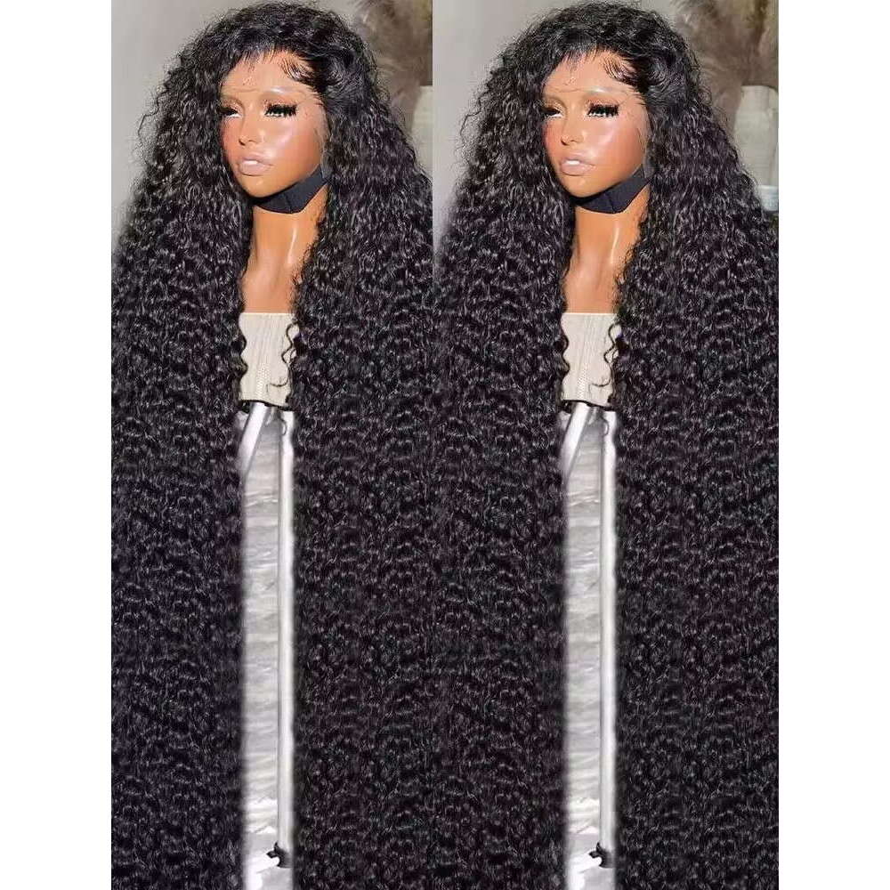 HD Lace Wig x Human Hair Water Deep Wave Frontal Inch Curly Front Wigs For Women Density