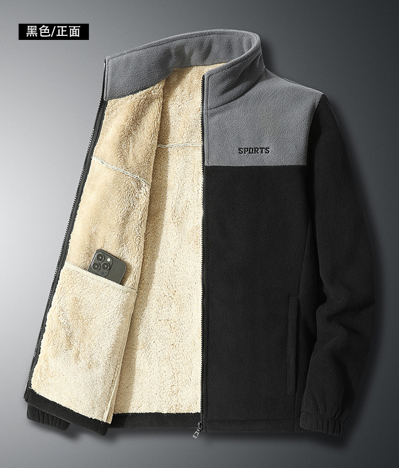 2024 new designer men's winter plus size jacket, thickened wool warm men's top