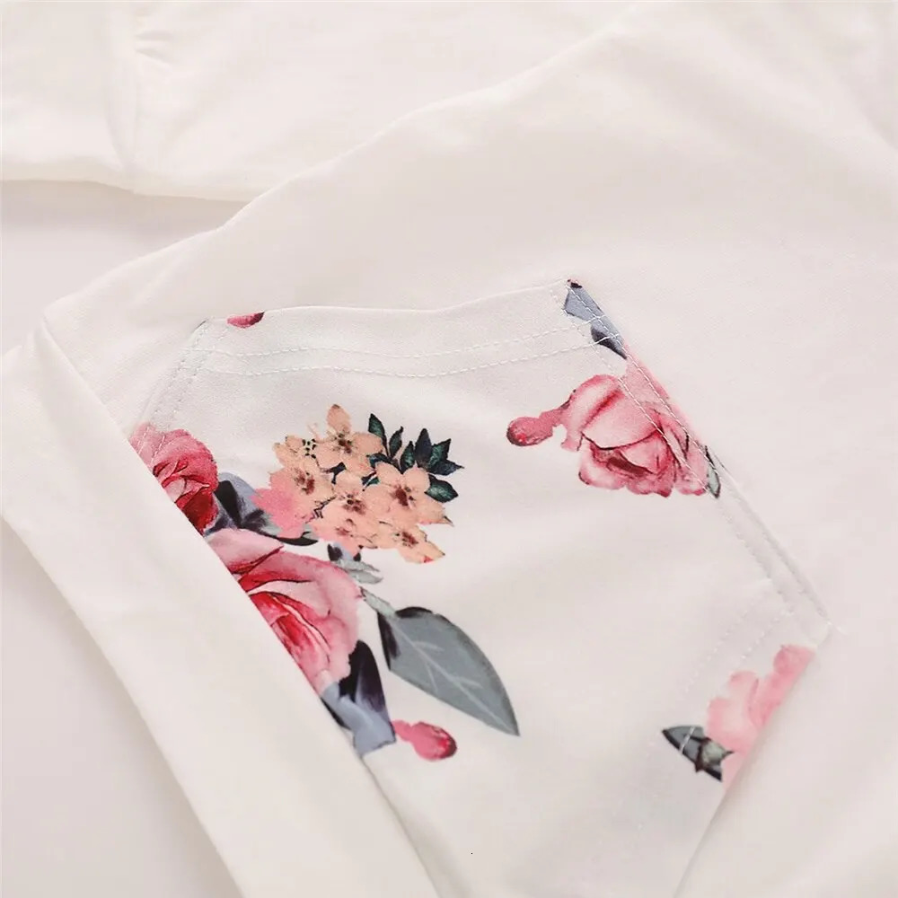 0-18 Months Toddler Baby Girl 3PCS Hooded Clothes Set Flowers Print Long Sleeve TopPantBowknot Headband Fashion Autumn Outfit 241028