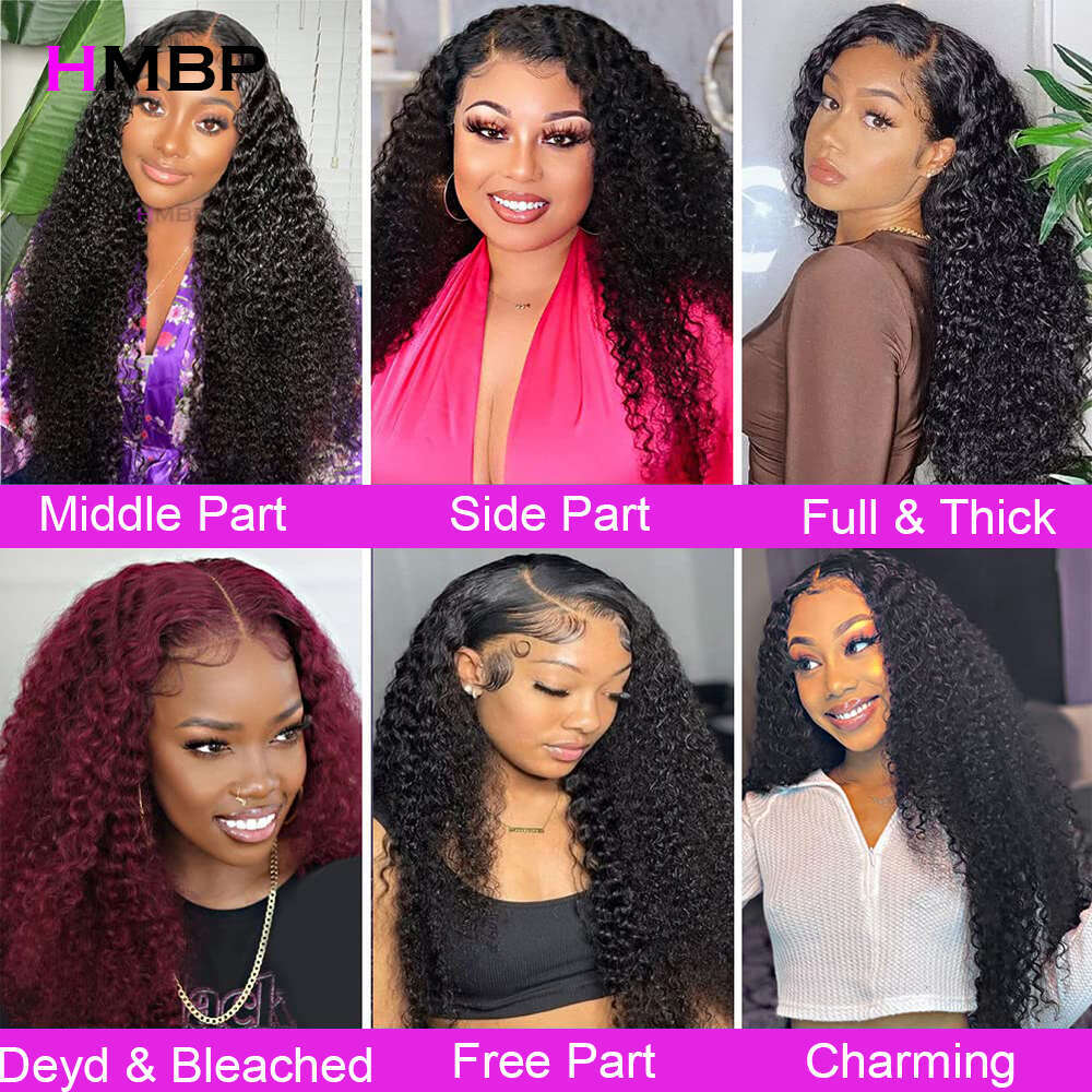Glueless Wig Human Hair Ready To Wear Kinky Curly x HD Lace Frontal Pre Plucked With Baby Brazilian Wigs