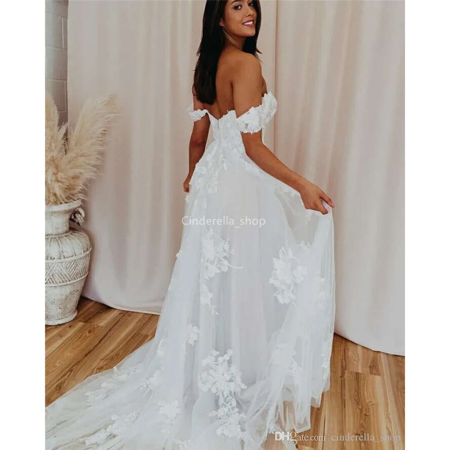 Elegant Plus Size Lace Bohemian Dresses Sweetheart Appliques Beach Boho Wedding Dress Bridal Gowns Vestido De Noiva Custom 2024 0218