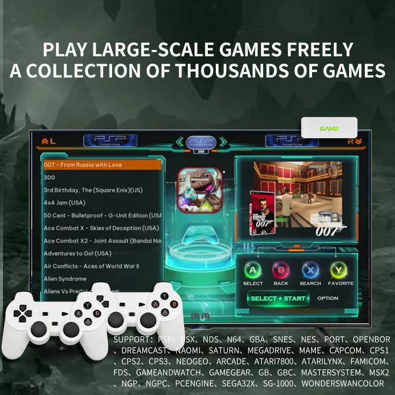 Coopheme X7 128G 256G Linux System Y7 4K Video Game Console LPDD 2GB TV Box Wireless Controller Retro Gaming 10000+Ports PSP Y241028