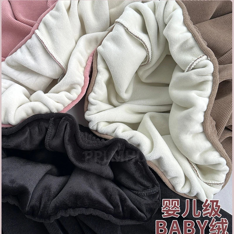 Winter thick Corduroy leather womens warm high waisted plush velvet lining Faldas casual loose Saias retro Korean A-line Jupe 241028