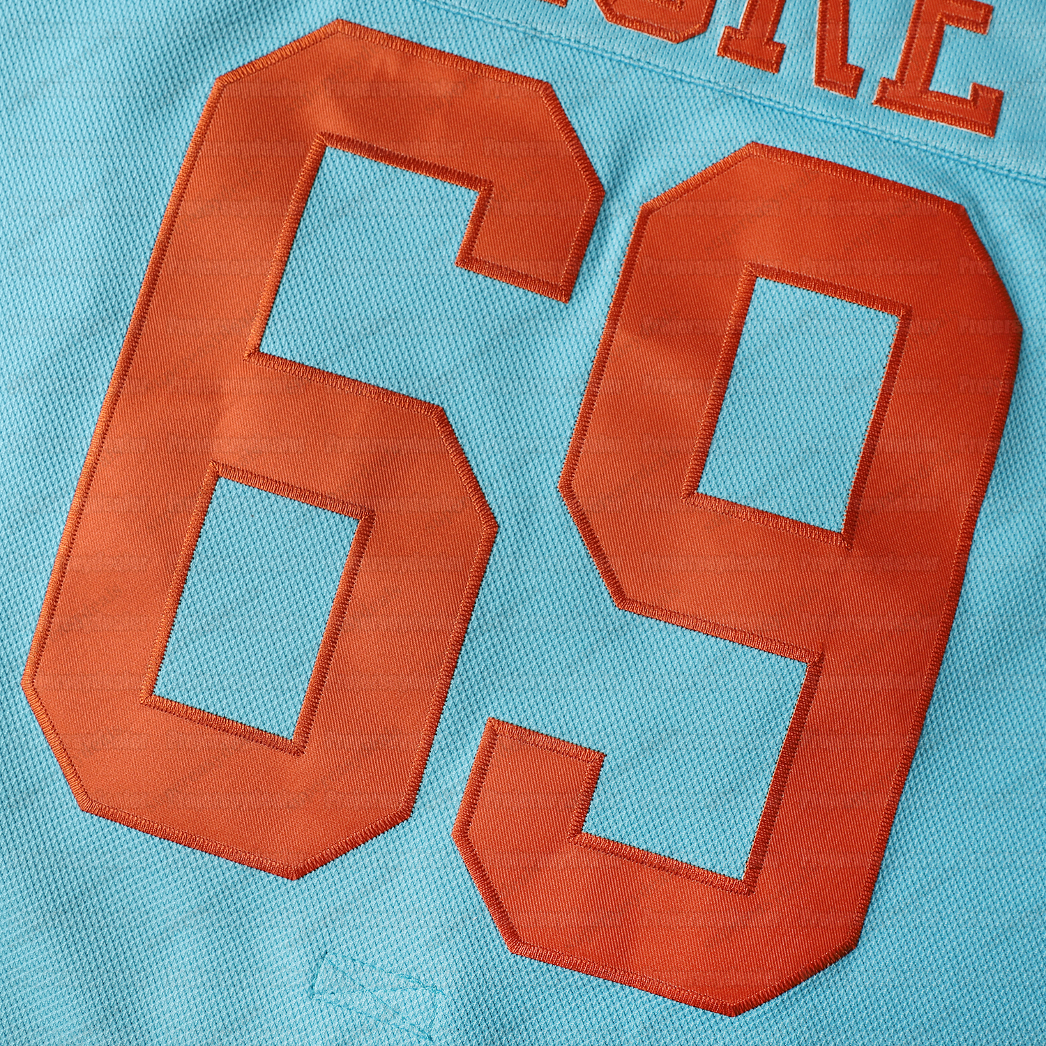 #69 Shoresy Sudbury Blueberry Hockey Stitched Name And Number Light Blue Red Black