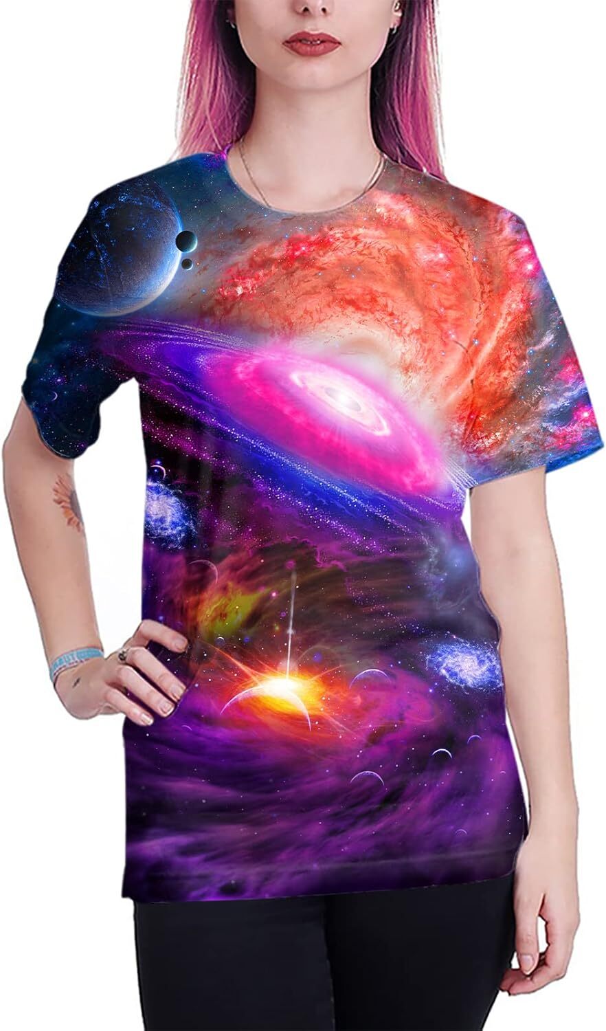 Mens T shirt 3D Graphic Colorful T-Shirts Trendy patterns Crew Neck Print Tee for Men Women and Youngs tee Casual tops summer clothes cool