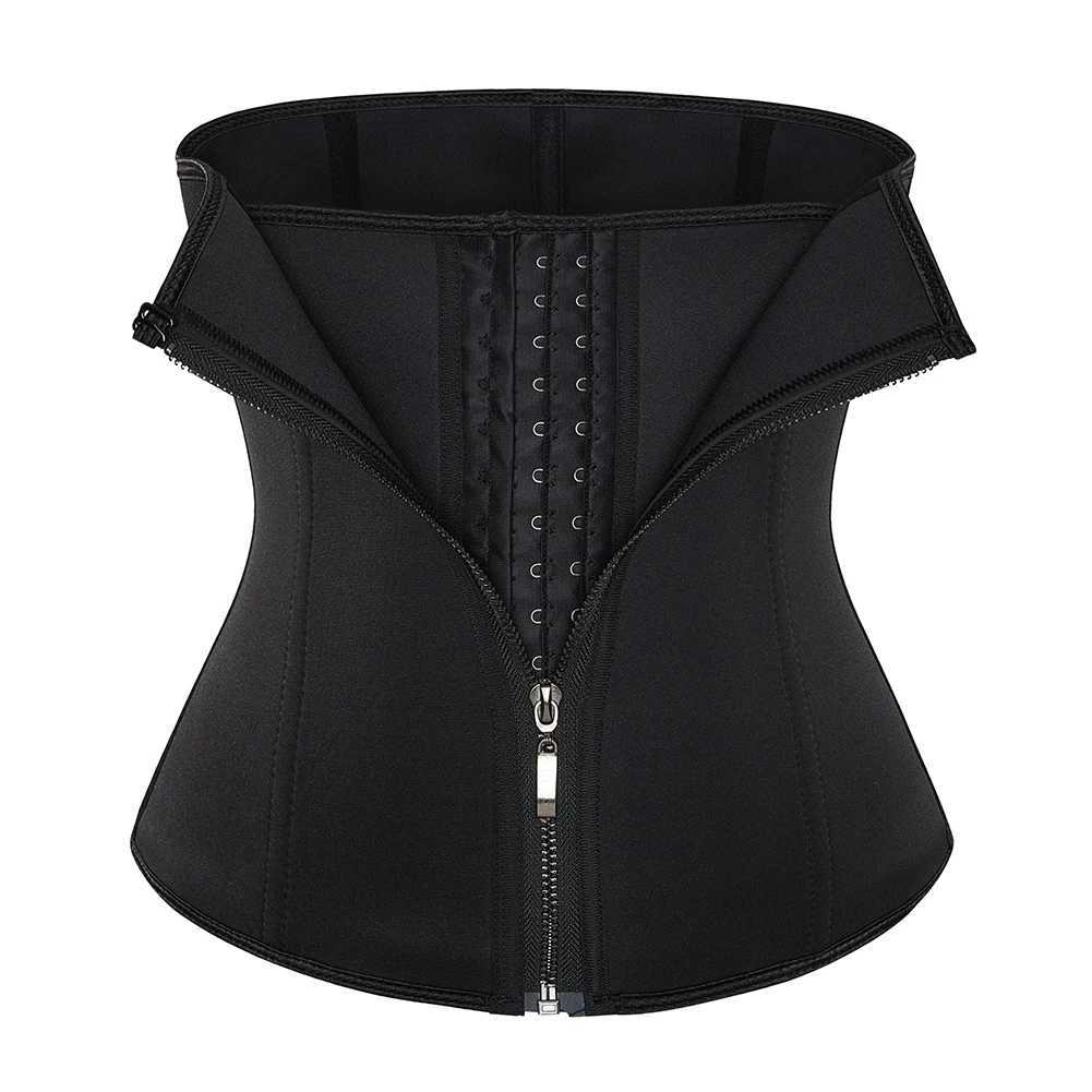 Zip And Hook Corset Womens Sweat Sauna Neoprene Waist Slimming Body ShapewearXJ241028
