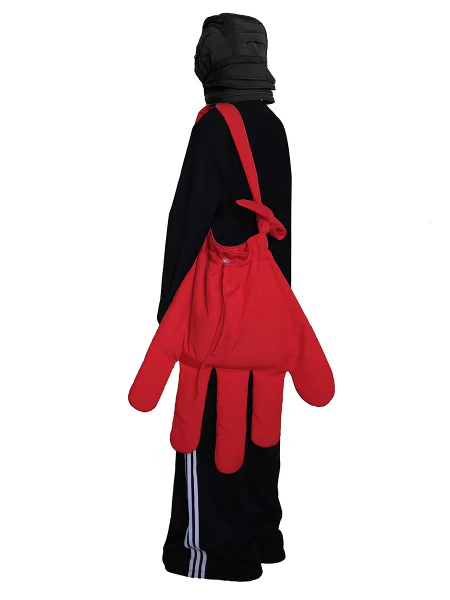 Red Nylon Big Gloves Bags Women Street Style Euro-America Style Shoulder Bag Pures and Bags Crossbody Bag 241025