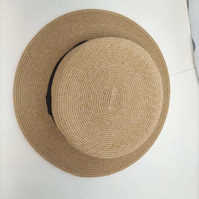 Summer fine braided Women's Simple and versatile straw woven hat