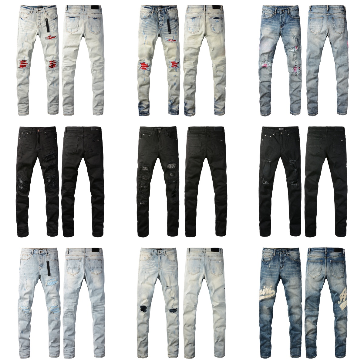 men's jeans amirijean designer ksubi jeans high quality fashion designer jeans men pant distressed ripped biker black blue jean slim fit