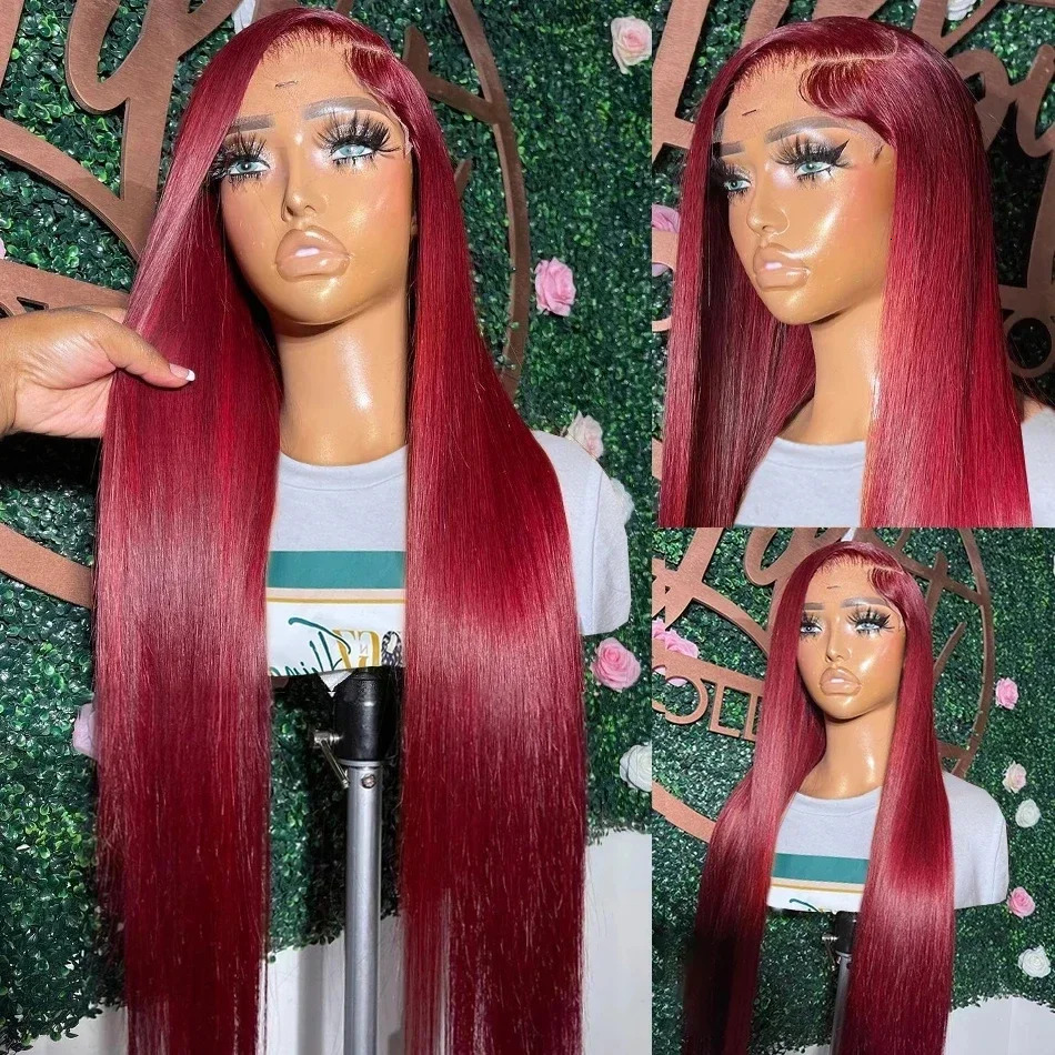 30 36 Inch Bury 13x6 Hd Frontal 100% Human Hair Wig Colored Cheap Bob Bone Straight Lace Front Wigs On Clearance Sale