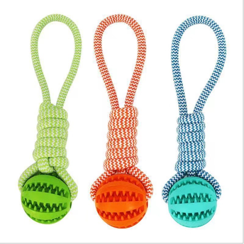 Long-Lasting Durable Rubber Pet Rope Ball for Chewing and Teething Relief IQTE Shine 6000#10-50