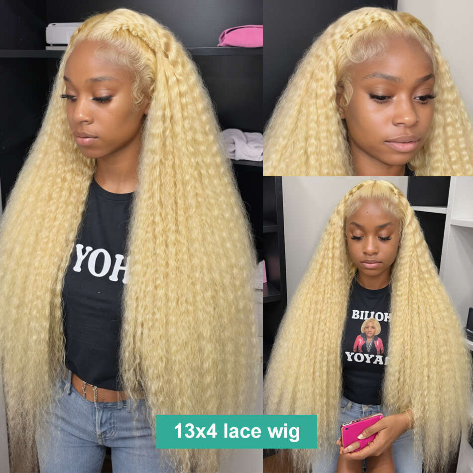 Rosabeauty Inch Curly Honey Blonde Lace Front Wig Human Hair Color Loose Deep Wave x HD Water Frontal