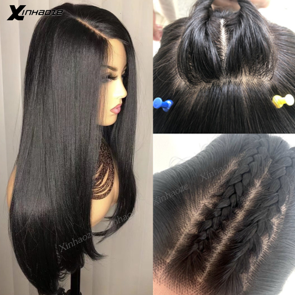 Side Part 4x4 Scalp Cap HD Wig Straight Silk Base 13x6 Lace Front Human Wigs Pre Plucked Brazilian Remy Hair