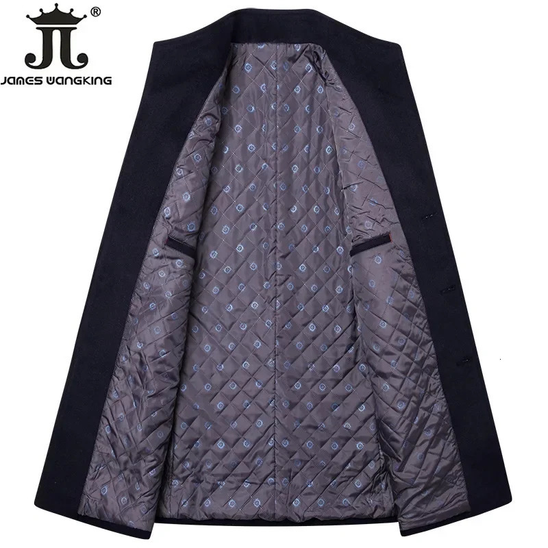 Autumn and Winter High-end Boutique Warm Woolen Business Casual Woolen Long Coat Male Woo Jacket Grey Black Camel 241028