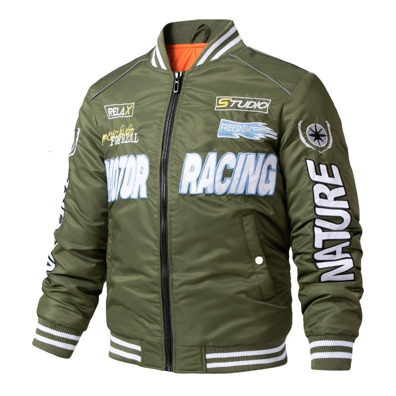 2024 New Designer US Winter Thick Work Clothes Flight Men's Embroidered Cotton Jacket