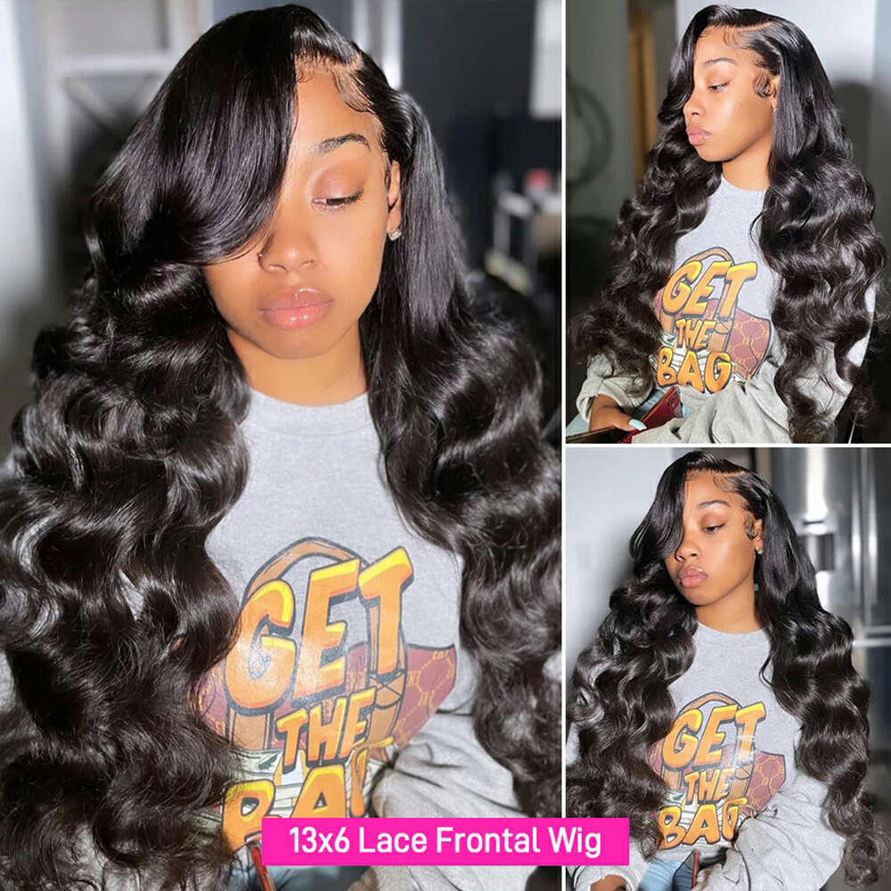 x HD Lace Frontal Body Wave Wigs Human Hair Closure Wig Pre Plucked for Women Brazilian Front With BabyHair