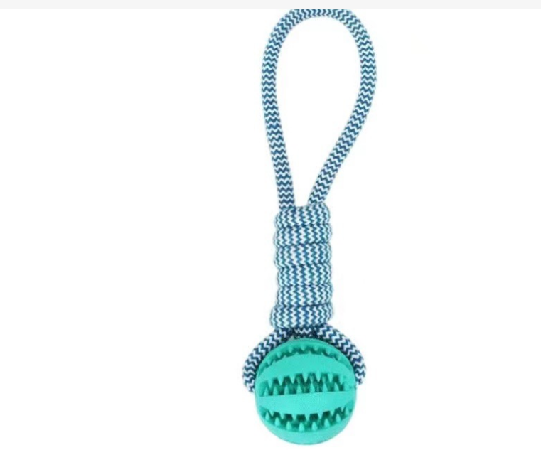 Long-Lasting Durable Rubber Pet Rope Ball for Chewing and Teething Relief IQTE Shine 6000#10-50