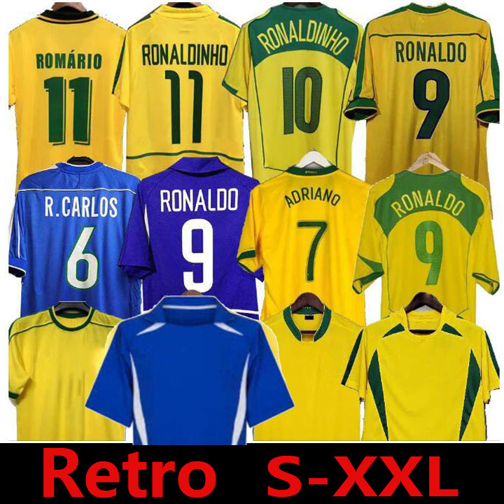 1998 Joeton Soccer Jerseys 2002 R. Carlos Retro Shirts Ronaldinho Zico 2004 Camisa De Futebol 1994 Brazils 2006 1982 Rivaldo Adriano 1988 2000 1957