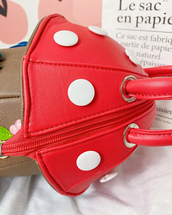 Creative Mushroom Shape Handbags for Women Fashion Purses Cartoon Shoulder Bag Female Crossbody Bags Bucket Bag 241025