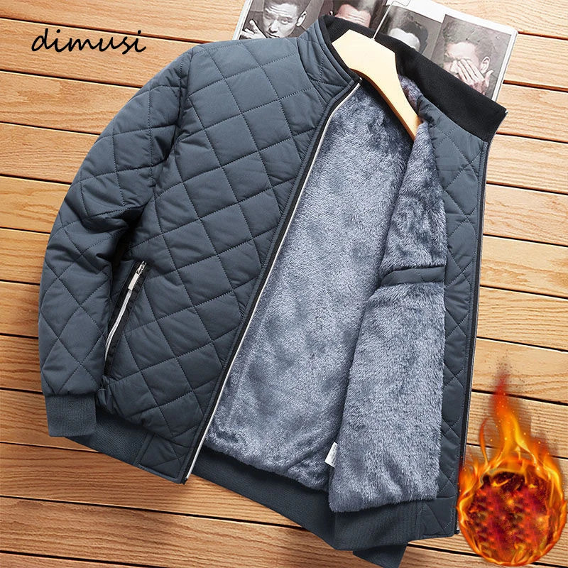 DIMUSI Winter Mens Warm Jacket Fashion Men Thermal Parkas Coats Casual Classic Outwear Fleece Windbreaker Jackets Clothing 241024