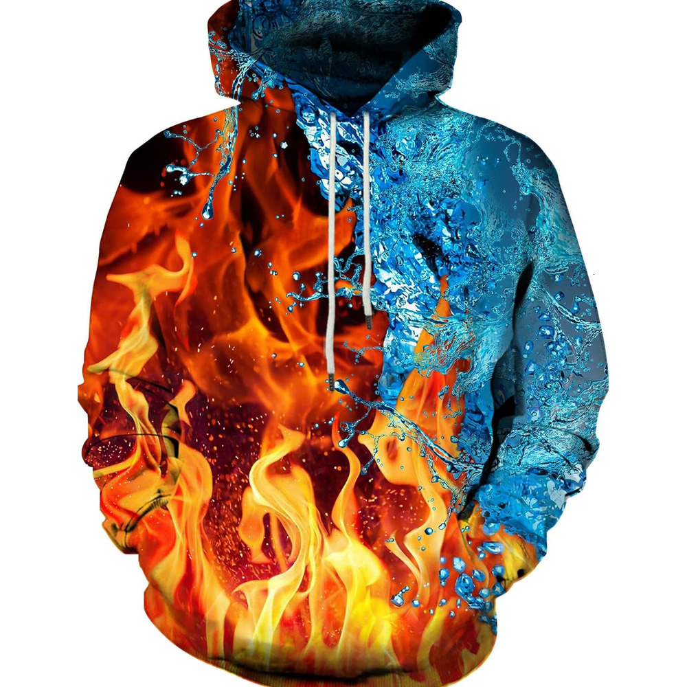 Hoodie for Mens Womens Men Women 3D Hooded Hoodies Fashion Hooded Sweatshirt Top with Pocket Graphic Warm and casual