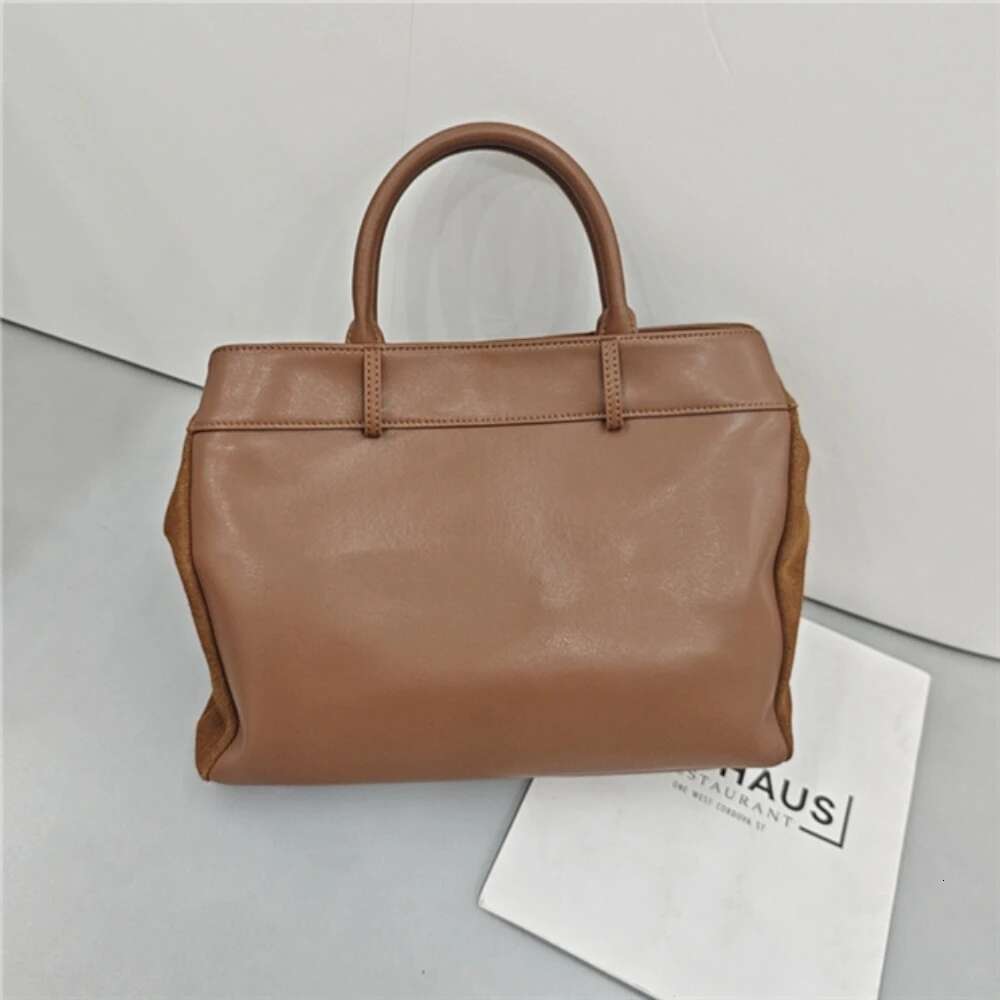 Winter Jeans Shape Innovative Design 2 Size Coffee Tote Matte Suede Cow Leather Women Handbag Casual Ladies Shoulder Bag