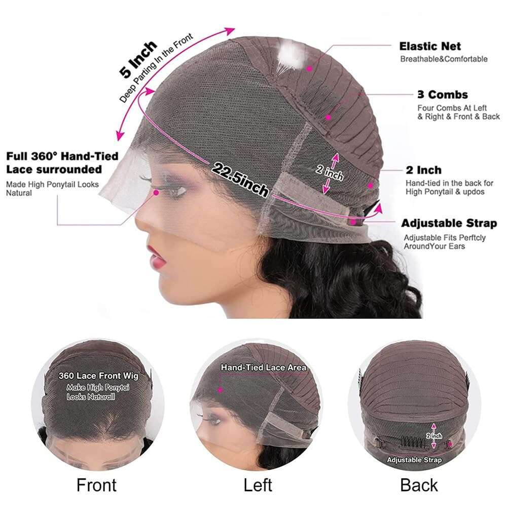 Kinky Straight Human Hair Wigs Lace Frontal Pre Plucked x Front Wig For Woman