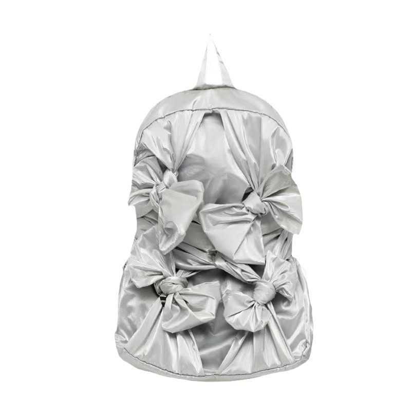 Korean niche homemade knot bag, simple bow knot backpack, student backpack, women's backpack, men's trendy brand 241015
