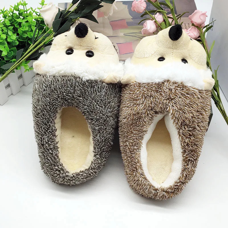 Special Hedgehog Fur Slippers Fluffy Shoes Funny Men Women Winter Slippers Custom Slippers Home House Slippers ren Indoor 241025