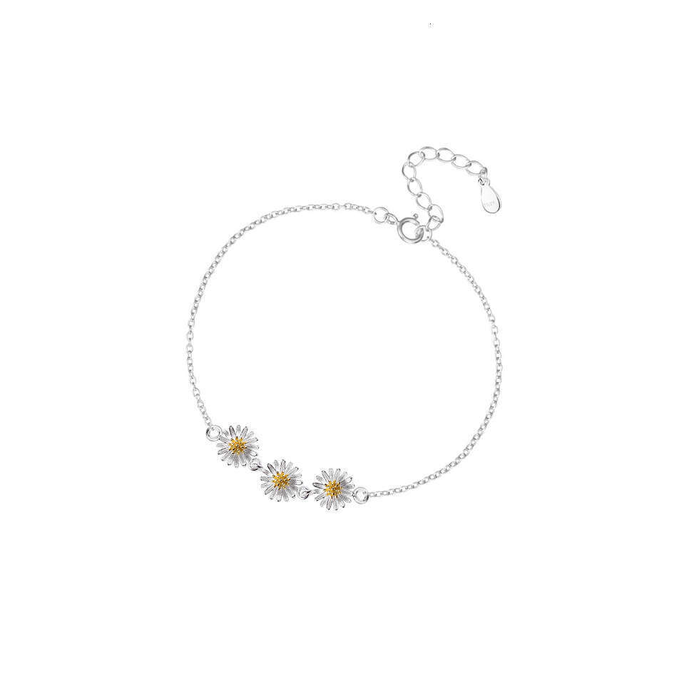 Sterg Sier Simple Daisy wer Ornament Bracelet for Women Temperament Jewelry Accessories