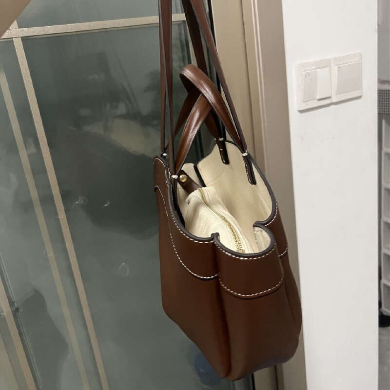 Women Tote Underarm Pouch Large Capacity Pu Leather Shoulder Retro Crossbody Bag Casual Portable Bucket Bags Handbag
