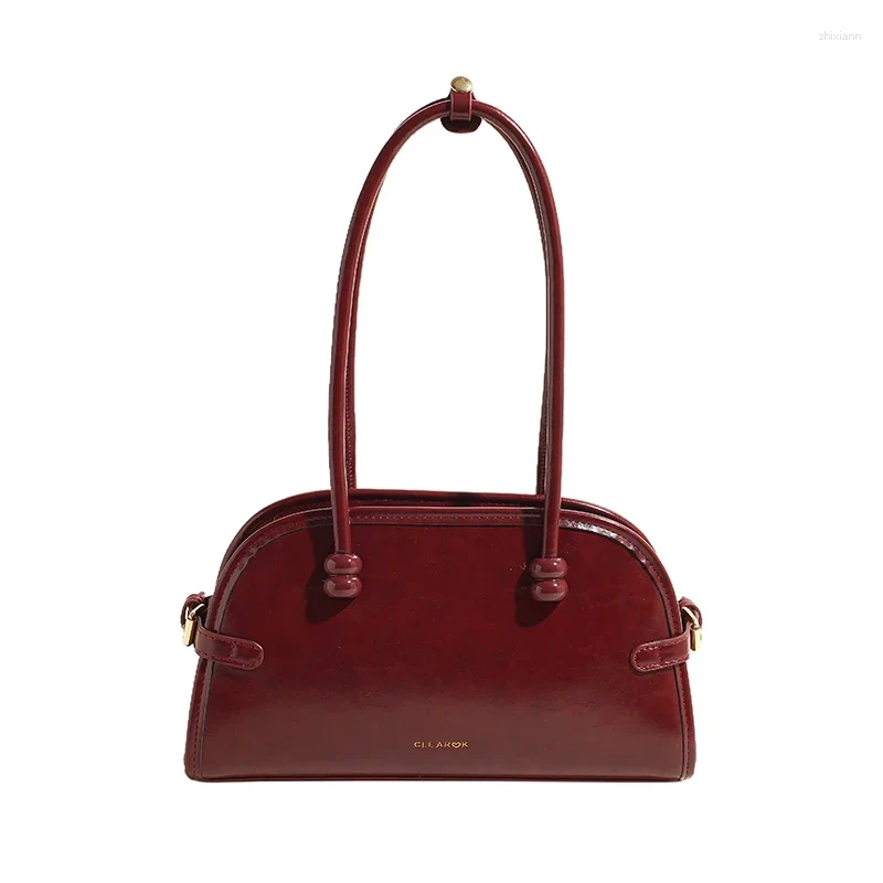 Evening Bags Sense Of Glossy PU Shell Shoulder Solid Zipper Grace High Quality Commute Handbags For Women 2024 Fashion