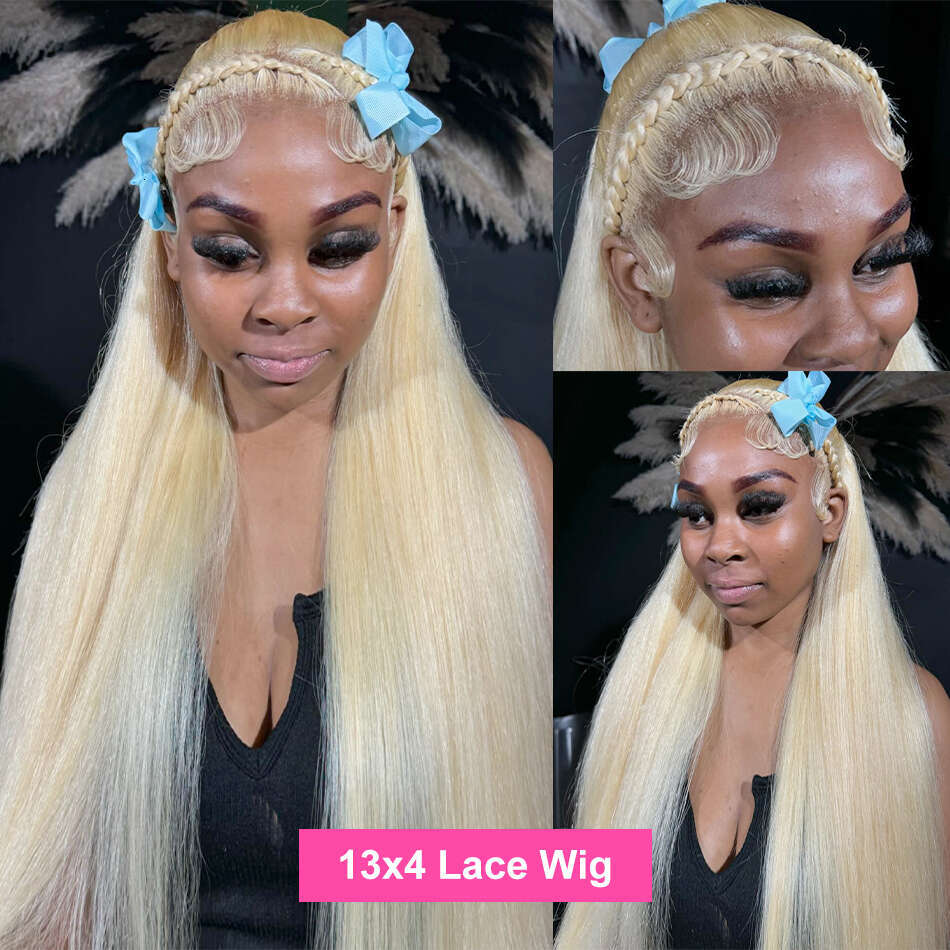 Rosabeauty x hd Lace Frontal Wig Honey Blonde Bone Straight Human Hair Wigs Brazilian Color Front For Women