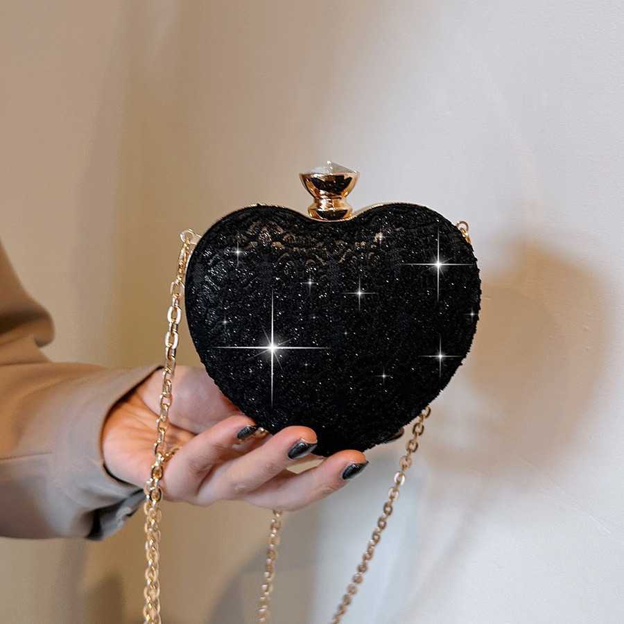 CMM Pressed Shell Love Box Bag New Personalized Chain Clip Mini Lipstick Spider Web Crossbody Bag
