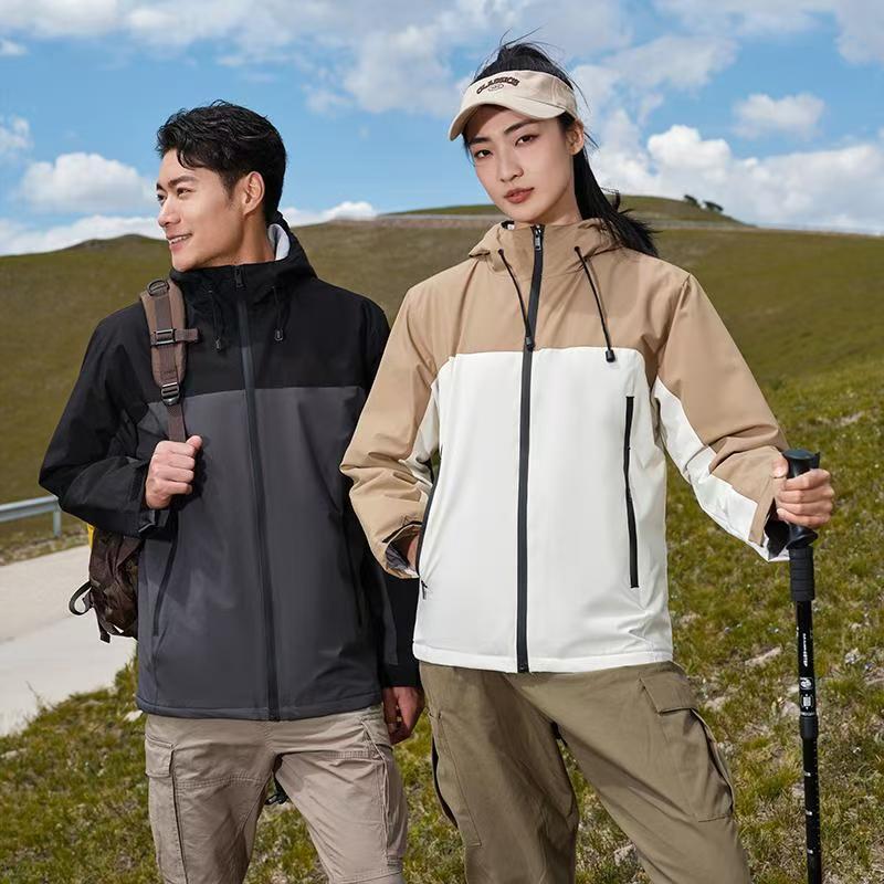 2024 New Designer Autumn/Winter Integrated Thermal Storage Cotton Windproof and Waterproof Men's Jacket Outdoor Long Sleeve Printed