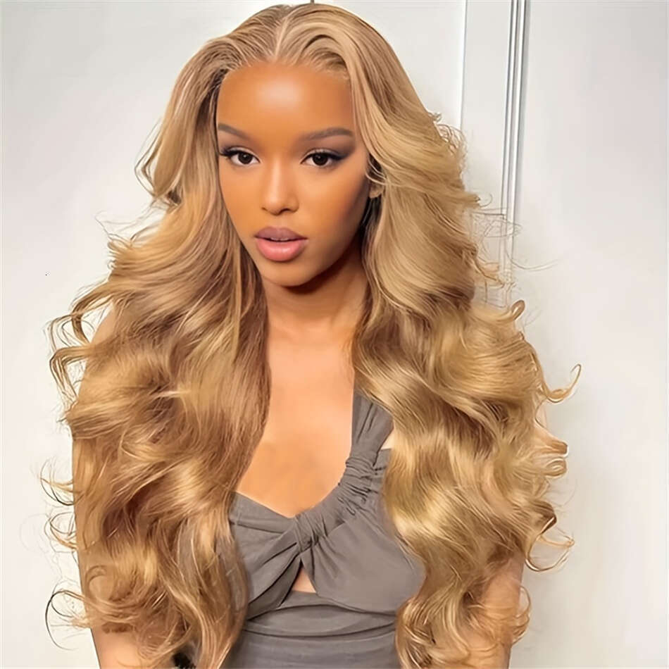Honey Blonde x HD Lace Front Wigs Human Hair Inch Body Wave Frontal Colored Density