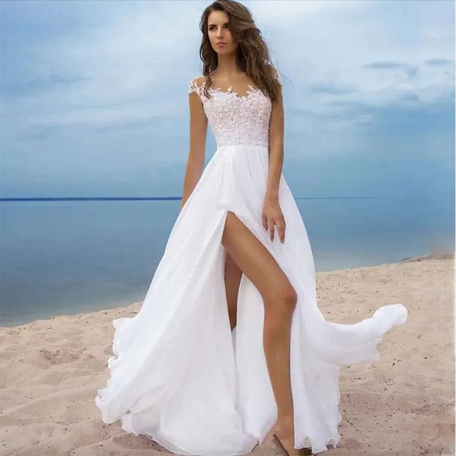 Sexy Plus Size Country Dresses A E Cap Sleeves Bridal Gowns White Lace Backless Beach Wedding Dress Custom Made 0509