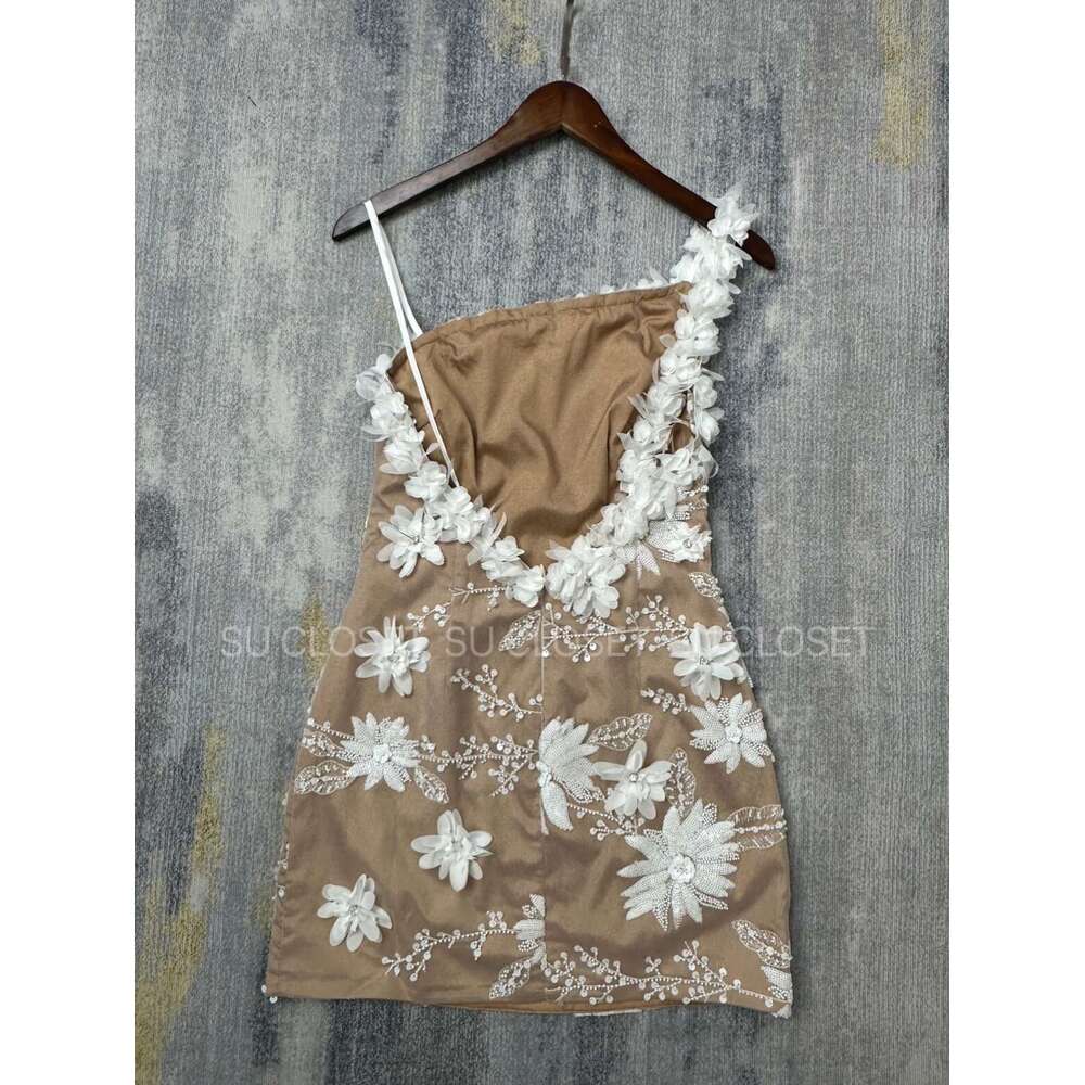 Women Wear Party Three-Dimensional Handmade Nail Wer Dia Embroidery Fairy Backless Suspender Dress