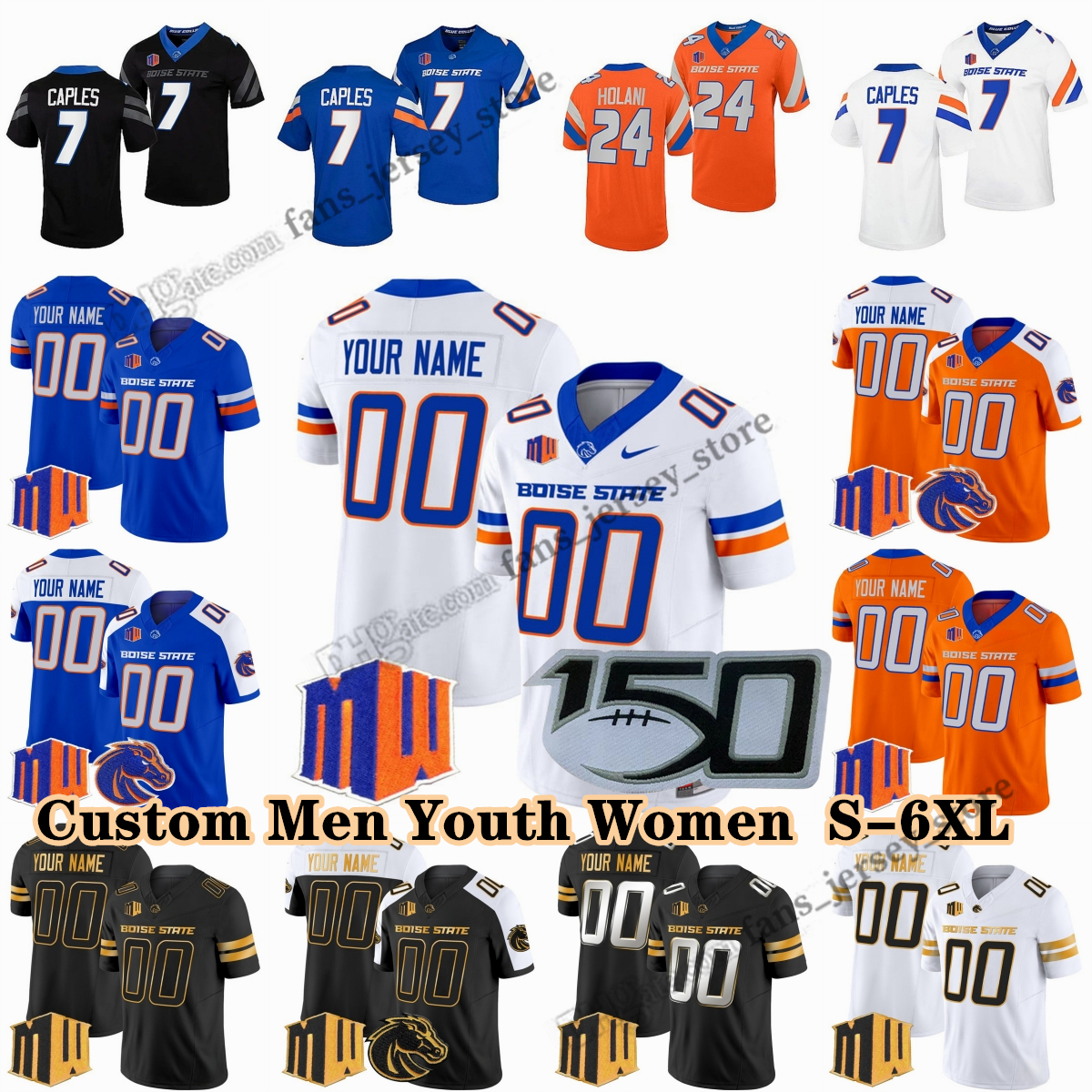 NCAA S-6XL Boise State Broncos College Football Jerseys 4 Maddux Madsen 2 Ashton Jeanty 9 Cameron Camper Teubner Andrew Simpson Sire Gaines Cutforth Nelson Riley