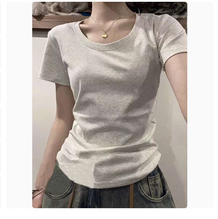 Women's top T-shirt vest, sports casual sexy base vest, off shoulder vest, casual short sleeved top