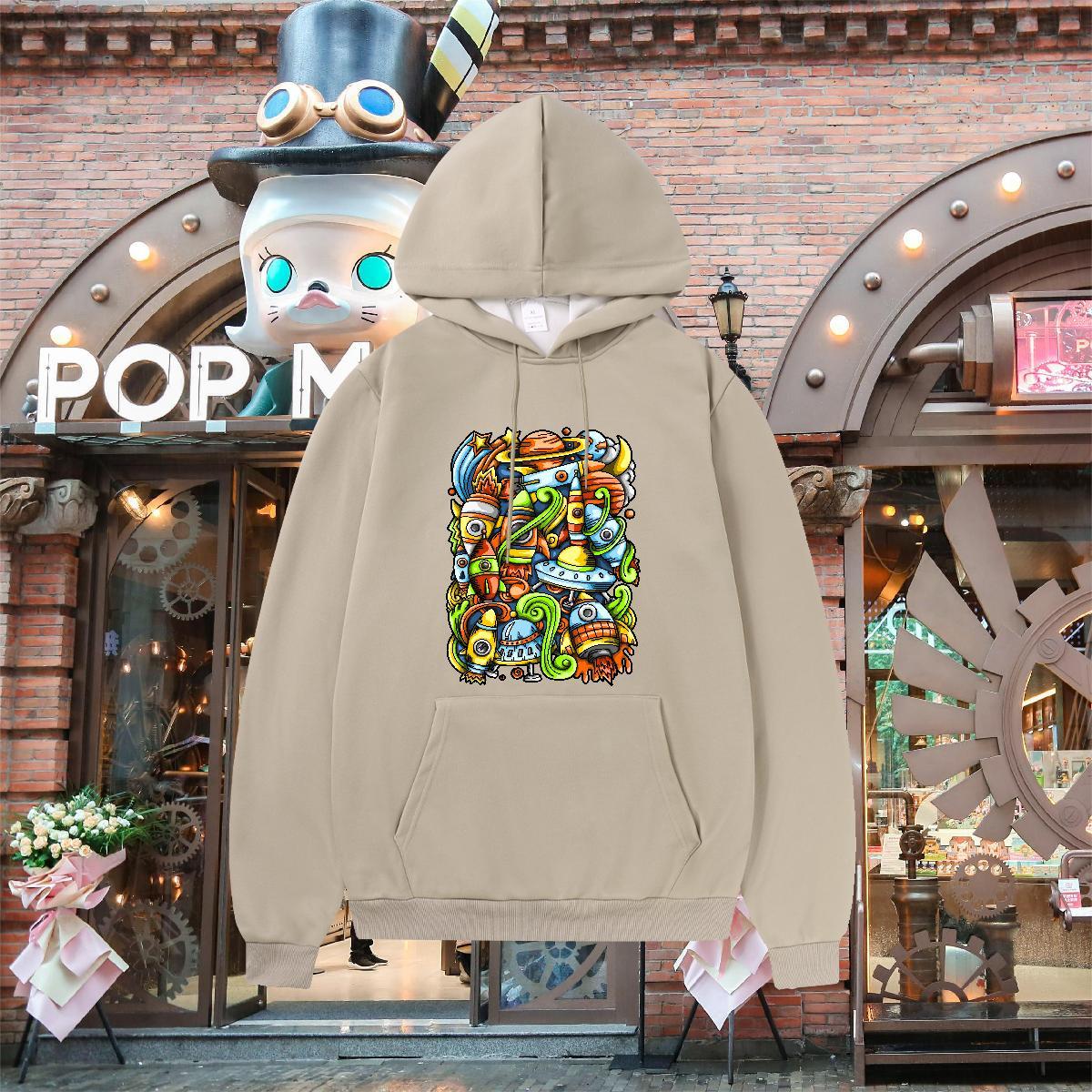 Customized Hoodie Men Long Sleeve Drawstring Wholesale Men's Hooded Sweatshirt Custom Print Plus Size Clothes Hoodie Street wear Hip Hop Thick Pl
