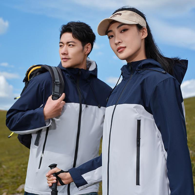 2024 New Designer Autumn/Winter Integrated Thermal Storage Cotton Windproof and Waterproof Men's Jacket Outdoor Long Sleeve Printed