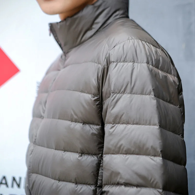 FGKKS Autumn Lightweight Thin Duck Down Jacket Men Good White Casual Ultralight Male Feather Jackets Coat 241024