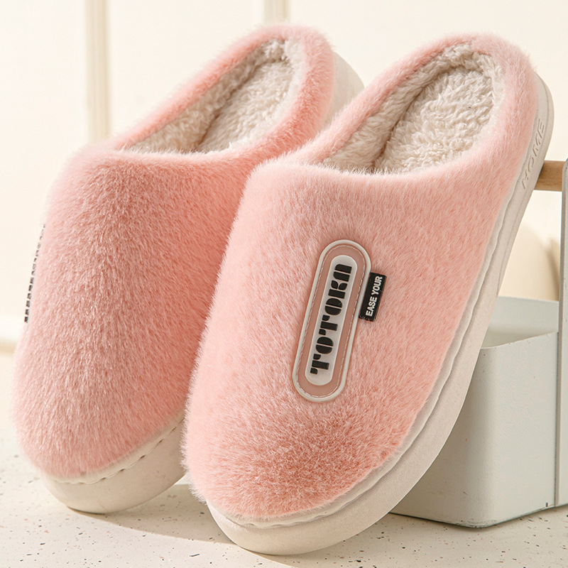 2024 new autumn and winter indoor home warm fur plush anti slip couple cotton NEW hot slippers for men