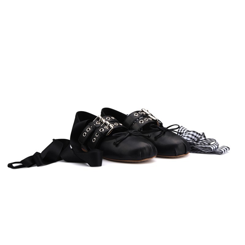 Women's French Retro Bow Shallow Ballet Shoes