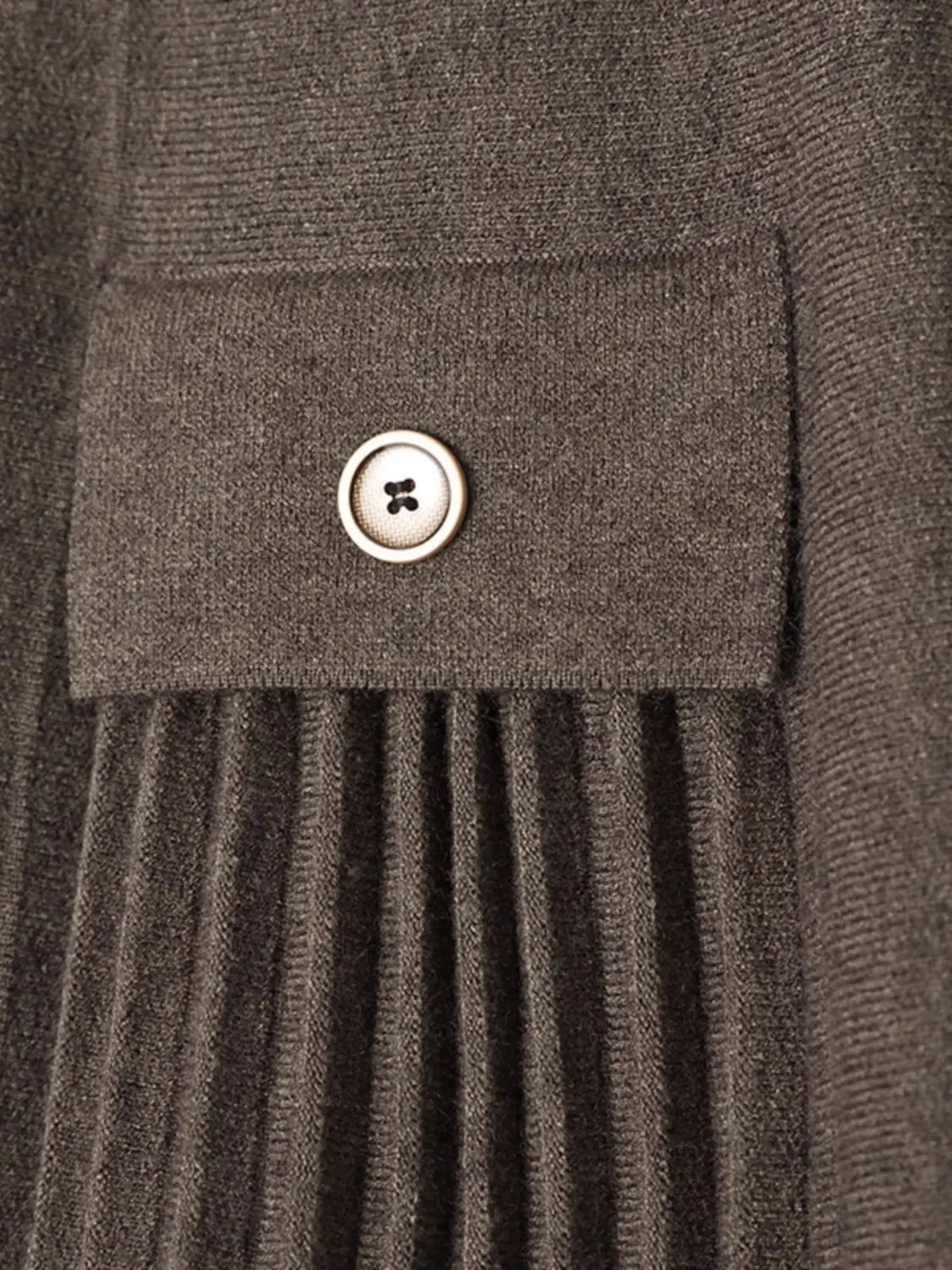 Autumn Winter Wrinkled Leather Womens Elastic High Waist Knitted Leather Pocket Womens Elegant Solid Color A-Line Leather LJ164 241028