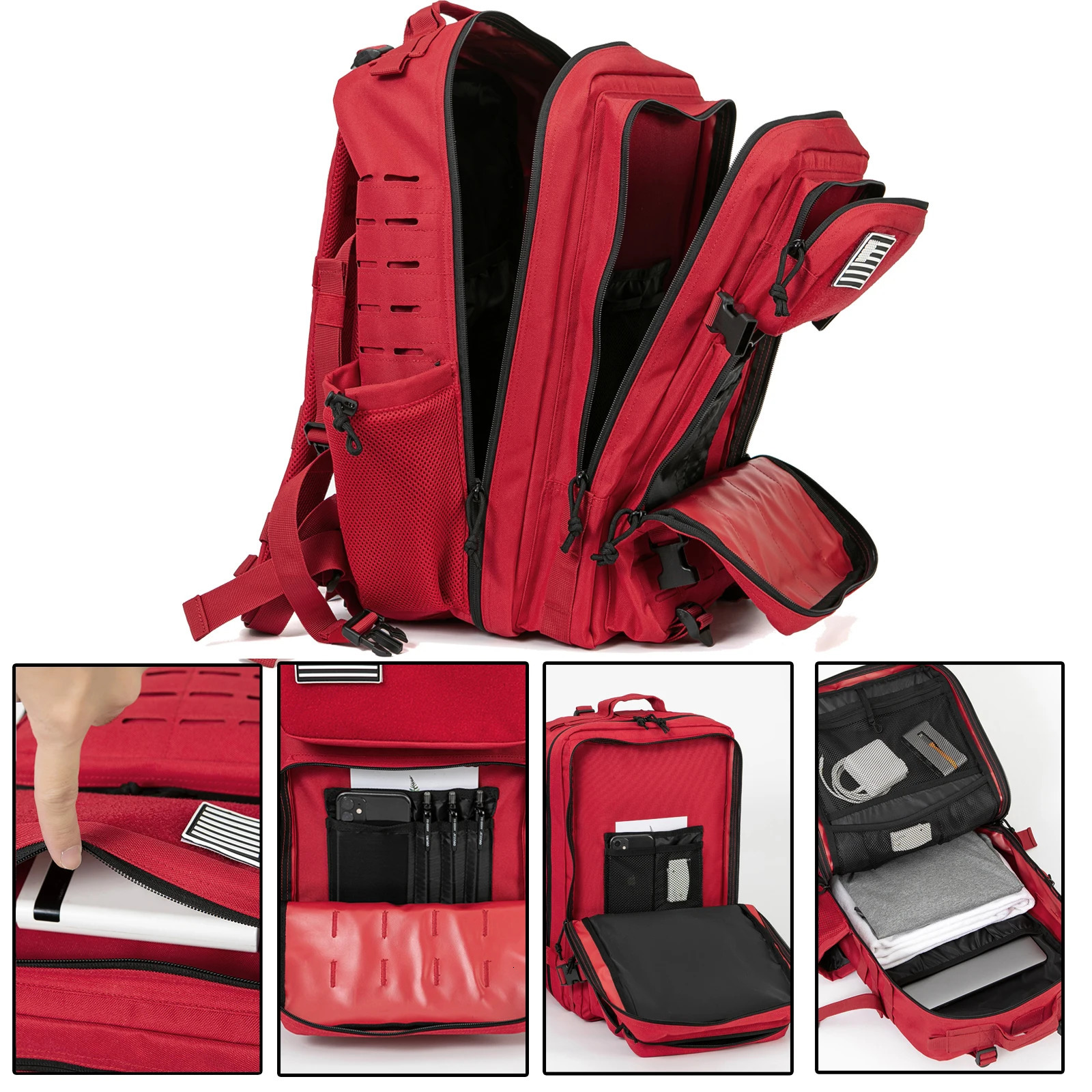 25L45L Tactical Backpack for Men and Women Pack Bag Small School Rucksack with Bottle Holder camping equipment Hiking Backpacks 241028