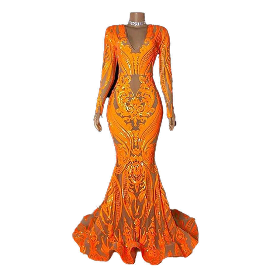 Arabic Dubai Mermaid Dresses V Neck Lace Appique Long Sleeves Formal Evening Party Dress Prom Birthday Pageant Celebrity Special Ocn Gowns